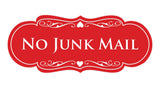 Signs ByLITA Designer No Junk Mail Sign