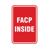 Portrait Round Facp Inside Sign