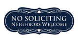 Signs ByLITA Designer No Soliciting Neighbors Welcome Sign