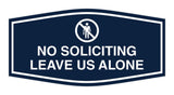 Fancy No Soliciting Leave Us Alone Wall or Door Sign
