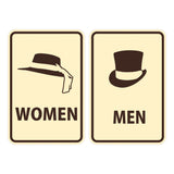 Portrait Round Men / Women Sign Set