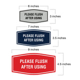 Fancy Please Flush After Using Wall or Door Sign