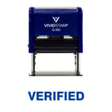 Blue Verified Self Inking Rubber Stamp