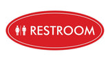 Signs ByLITA Oval Unisex Restroom Sign