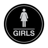 Signs ByLITA Circle Girls (female bathroom icon) Sign