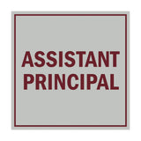 Square Assistant Principal Sign with Adhesive Tape, Mounts On Any Surface, Weather Resistant