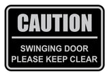 Signs ByLITA Classic Framed Caution Swinging Door Please Keep Clear Sign