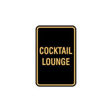 Portrait Round Cocktail Lounge Sign with Adhesive Tape, Mounts On Any Surface, Weather Resistant
