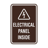 Portrait Round Electrical Panel Inside Sign