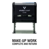 Black Make-Up Work Complete and Return Teacher Self Inking Rubber Stamp
