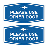 Signs ByLITA Fancy Please Use Other Door Sign Set