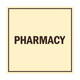 Square Pharmacy Sign with Adhesive Tape, Mounts On Any Surface, Weather Resistant