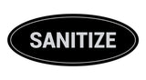 Oval Sanitize Sign
