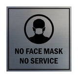 Signs ByLITA Square No Face Mask No Service Sign