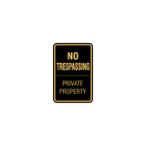 Signs ByLITA Portrait Round no trespassing private property Sign