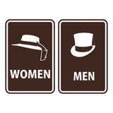 Portrait Round Men / Women Sign Set