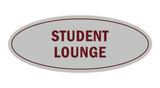 Oval Student Lounge Sign