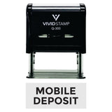 Black MOBILE DEPOSIT Self-Inking Office Rubber Stamp