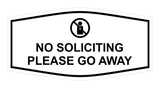Fancy No Soliciting Please Go Away Wall or Door Sign