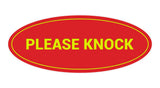 Signs ByLITA Oval Please Knock Sign