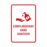 Portrait Round Complimentary Hand Sanitizer Sign