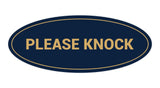 Signs ByLITA Oval Please Knock Sign