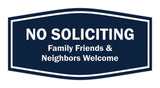 Fancy No Soliciting Family Friends & Neighbors Welcome Wall or Door Sign