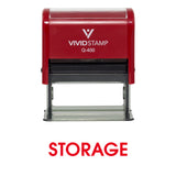 Red Storage Self Inking Rubber Stamp