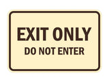Classic Framed Exit Only Do Not Enter Sign