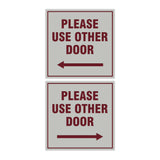 Signs ByLITA Square please use other door sign set with Adhesive Tape, Mounts On Any Surface, Weather Resistant, Indoor/Outdoor Use