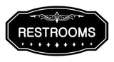 Victorian Restrooms Sign