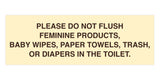 Signs ByLITA Basic Please Do Not Flush Etiquette Sign