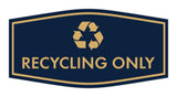 Fancy Recycling Only Wall or Door Sign