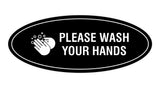 Signs ByLITA Oval Please Wash Your Hands Sign