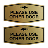 Signs ByLITA Fancy Please Use Other Door Sign Set