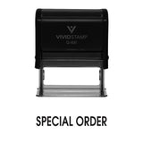 Black Special Order Self Inking Rubber Stamp