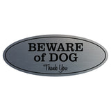 Oval BEWARE OF DOG Thank You Sign