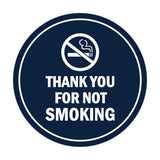 Signs ByLITA Circle Thank you for not smoking Sign with Adhesive Tape, Mounts On Any Surface, Weather Resistant, Indoor/Outdoor Use