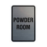 Signs ByLITA Portrait Round Powder Room Sign with Adhesive Tape, Mounts On Any Surface, Weather Resistant, Indoor/Outdoor Use