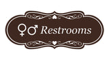 Designer Restrooms Gender Symbols Wall or Door Sign