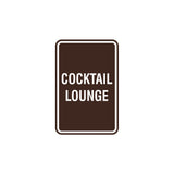 Portrait Round Cocktail Lounge Sign with Adhesive Tape, Mounts On Any Surface, Weather Resistant