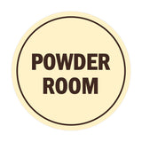 Signs ByLITA Circle Powder Room Sign