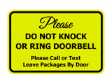 Signs ByLITA Classic Framed DO NOT KNOCK OR RING DOORBELL