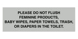 Signs ByLITA Basic Please Do Not Flush Etiquette Sign
