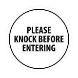 Signs ByLITA Circle Please Knock Before Entering Sign
