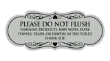 Signs ByLITA Designer Please Do Not Flush Etiqutte Sign