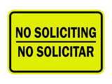 Signs ByLITA Classic Framed No Soliciting No Solicitar Sign