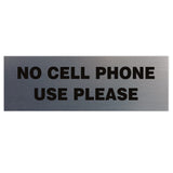 Basic NO CELL PHONE USE PLEASE Sign