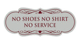 Signs ByLITA Designer No Shoes No Shirt No Service Sign