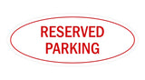 Signs ByLITA Oval Reserved Parking Sign